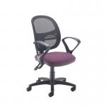 Jota Mesh medium back operators chair with fixed arms - Bridgetown Purple VMH11-000-YS102