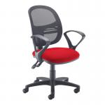Jota Mesh medium back operators chair with fixed arms - Belize Red VMH11-000-YS105