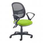 Jota Mesh medium back operators chair with fixed arms - Madura Green VMH11-000-YS156