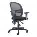 Jota Mesh medium back operators chair with adjustable arms - black VMH12-000-BLK