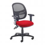 Jota Mesh medium back operators chair with adjustable arms - red VMH12-000-RED