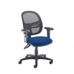 Jota Mesh medium back operators chair with adjustable arms - Curacao Blue VMH12-000-YS005