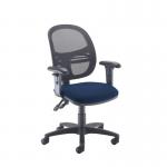 Jota Mesh medium back operators chair with adjustable arms - Costa Blue VMH12-000-YS026