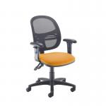 Jota Mesh medium back operators chair with adjustable arms - Solano Yellow VMH12-000-YS072