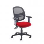 Jota Mesh medium back operators chair with adjustable arms - Panama Red VMH12-000-YS079