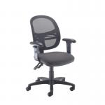 Jota Mesh medium back operators chair with adjustable arms - Blizzard Grey VMH12-000-YS081