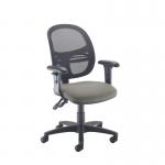 Jota Mesh medium back operators chair with adjustable arms - Slip Grey VMH12-000-YS094