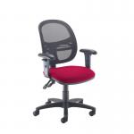 Jota Mesh medium back operators chair with adjustable arms - Diablo Pink VMH12-000-YS101