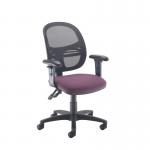 Jota Mesh medium back operators chair with adjustable arms - Bridgetown Purple VMH12-000-YS102