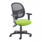 Jota Mesh medium back operators chair with adjustable arms - Madura Green VMH12-000-YS156
