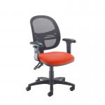 Jota Mesh medium back operators chair with adjustable arms - Tortuga Orange VMH12-000-YS168