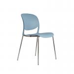 Verve multi-purpose chair with chrome 4 leg frame - blue VRV504C-BL