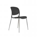 Verve multi-purpose chair with chrome 4 leg frame - black VRV504C-K