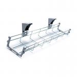 The photo shows a long, narrow cable management tray that drops down from above. It has a sleek and professional silver appearance, and is designed to keep cables neat and organized. The tray is approximately 1000mm in length, perfect for larger cable setups.