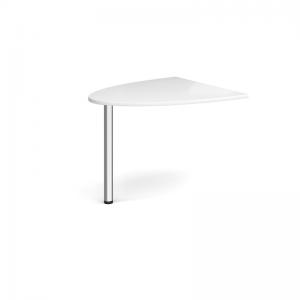Welcome reception unit D-end extension 1000mm x 888mm - white WDET-WH
