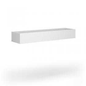 Wooden planter 1600mm wide to fit on side-by-side wooden lockers - white WPLD-WH