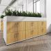 Wooden planter 1600mm wide to fit on side-by-side wooden lockers - white WPLD-WH