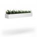 Wooden planter 1600mm wide to fit on side-by-side wooden lockers - white WPLD-WH