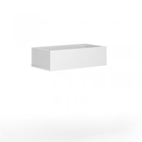 Wooden planter 800mm wide to fit on single wooden lockers - white WPLS-WH