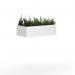 Wooden planter 800mm wide to fit on single wooden lockers - white WPLS-WH