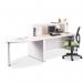 Welcome reception desk 1662mm wide - white with beech tops WRD16-B