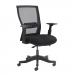 Yasmin mesh back operator chair with black fabric seat and black mesh back YAS300T1-K