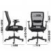 Yasmin mesh back operator chair with black fabric seat and black mesh back YAS300T1-K