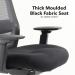 Yasmin mesh back operator chair with black fabric seat and black mesh back YAS300T1-K