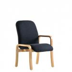 Yealm modular beech wooden frame chair with left hand arm 540mm wide - blue YEA50005-B