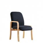 Yealm modular beech wooden frame chair with right hand arm 540mm wide - charcoal YEA50006-C