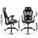 Zala mesh back operator chair with headrest and black mesh seat ZAL300T1-K