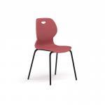 Zara - Multi-Purpose Chair Coral, 4 Legged Black Base ZAR100-CR-K