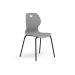 Zara - Multi-Purpose Chair Grey, 4 Legged Black Base ZAR100-GR-K
