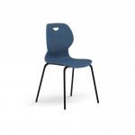 Zara - Multi-Purpose Chair Steel Blue, 4 Legged Black Base ZAR100-SB-K