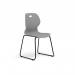 Zara - Multi-Purpose Chair Grey, Sled Black Base ZAR101-GR-K