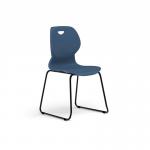 Zara - Multi-Purpose Chair Steel Blue, Sled Black Base ZAR101-SB-K