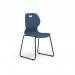 Zara - Multi-Purpose Chair Steel Blue, Sled Black Base ZAR101-SB-K