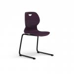 Zara - Multi-Purpose Chair Grape, Reverse Cantilever Black Base ZAR102-GP-K