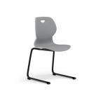 Zara - Multi-Purpose Chair Grey, Reverse Cantilever Black Base ZAR102-GR-K