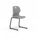 Zara - Multi-Purpose Chair Grey, Reverse Cantilever Black Base ZAR102-GR-K