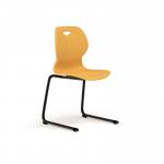 Zara - Multi-Purpose Chair Marigold, Reverse Cantilever Black Base ZAR102-MG-K