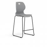 Zara - Multi-Purpose Chair Grey, Stool Sled Black Base ZAR103-GR-K