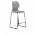 Zara - Multi-Purpose Chair Grey, Stool Sled Black Base ZAR103-GR-K
