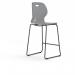 Zara - Multi-Purpose Chair Grey, Stool Sled Black Base ZAR103-GR-K