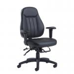 Zeus medium back 24hr task chair - black faux leather ZEU200K2