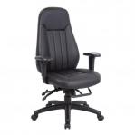 Zeus high back 24hr task chair - black faux leather ZEU300K2