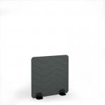 Zigzag Acoustic Floor Standing Black Metal Base Legs 1200w 1200h - Moonlight Grey ZFSC1200-K-MF-MG