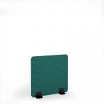 Zigzag Acoustic Floor Standing Black Metal Base Legs 1200w 1200h - Peacock Blue ZFSC1200-K-MF-PB