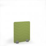 Zigzag Acoustic Floor Standing Silver Metal Base Legs 1200w 1400h - Fruit Green ZFSC1400-S-MF-FG