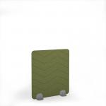 Zigzag Acoustic Floor Standing Silver Metal Base Legs 1200w 1400h - Reed Green ZFSC1400-S-MF-RG